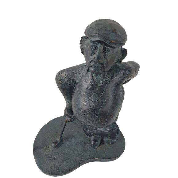 Vintage 70s-80s Big Belly 8" Golfer Statue Figure, Golfing Dad Grandpa Funny Day - Picture 6 of 8